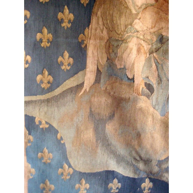 French Beauvais Tapestry Coat of Arm of the Kings of France 19 Century For Sale - Image 13 of 15