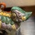 Vintage Multi-Color Porcelain Foo Dog Made in Hong Kong For Sale - Image 9 of 12