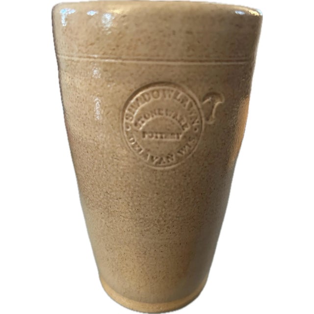 American 1980 Vintage Handmade Pottery Cambridge Wisconsin Vase For Sale - Image 3 of 5