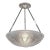 French Art Deco Pendant Light by Muller Freres - 1930s Geometric Butterfly Glass & Nickel For Sale