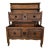 French Provincial Louis XV Vaisselier-Pétrin in Carved Pine (With Copper Liners) For Sale