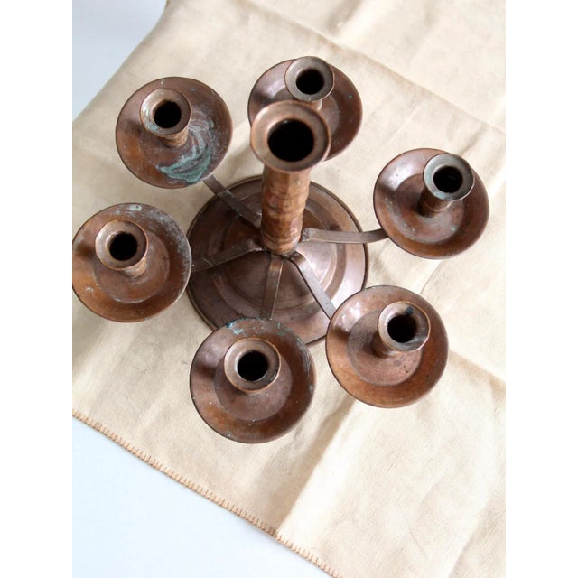 Late 19th Century Antique Copper Candelabra For Sale - Image 5 of 10