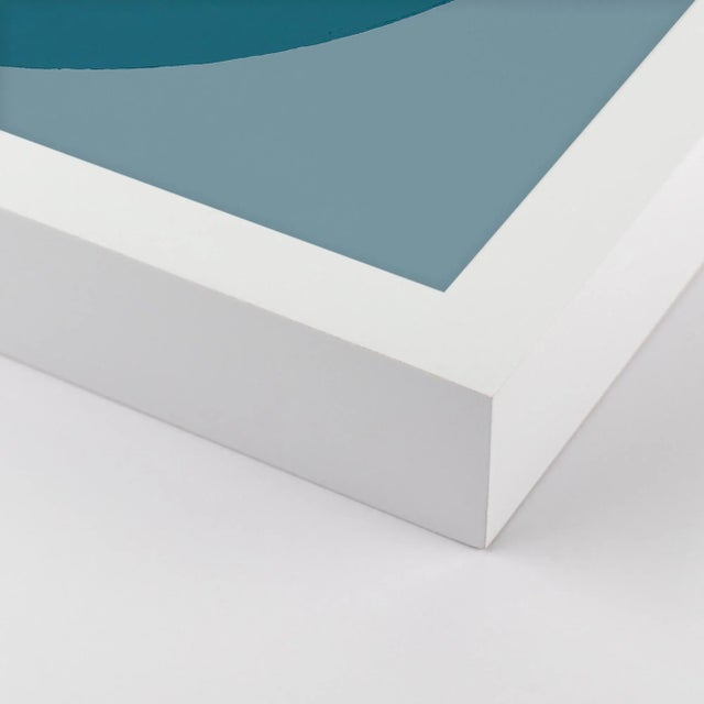 DESCRIPTION: Modern Blue-Grey Forever by Stephanie Henderson in White Frame, Medium Art Print SPECIFICATIONS: Type: Giclée...