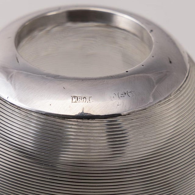 Silver Antique Silver Mounted Glass Match Striker, 1909 For Sale - Image 8 of 9