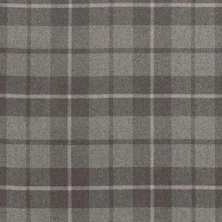 Sample - Schumacher Montana Wool Plaid Fabric in Oxford Grey For Sale