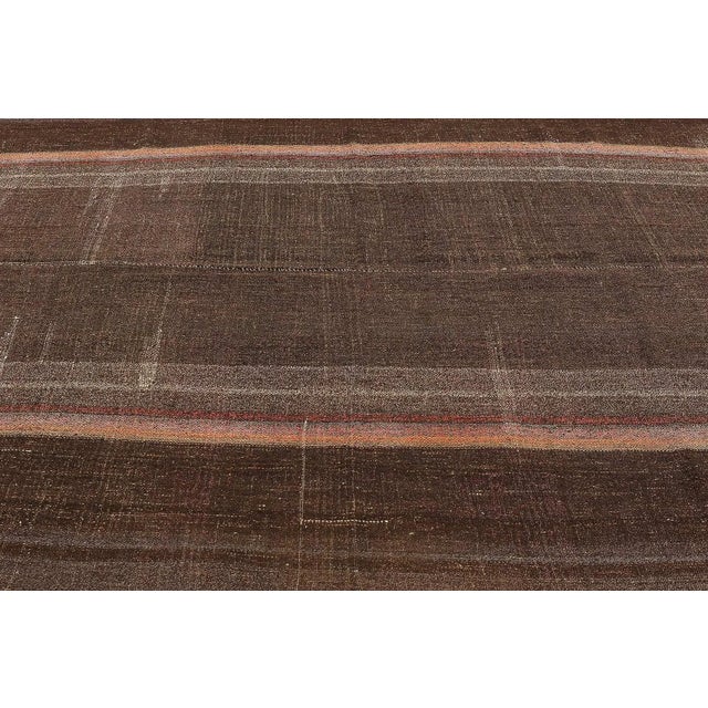 Mid 20th Century Decorative Vintage Turkish Kilim Rug For Sale - Image 4 of 7