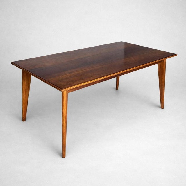 Mid-Century Walnut and Teak Plank Dining Table from Morris of Glasgow, 1960s For Sale - Image 10 of 10