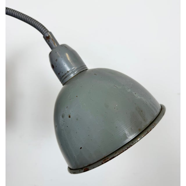 Grey Industrial Scissor Wall Lamp from Elektroinstala, 1960s For Sale - Image 14 of 18