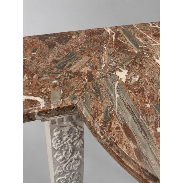 Italian 18th Century Parcel-Gilt Rococo Demilune Console With Hoof Feet For Sale In Providence - Image 6 of 10