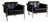Vintage Model 6912 Lounge Chairs in Black Leather by Horst Brüning for Kill International, Germany, 1967, Set of 2 For Sale