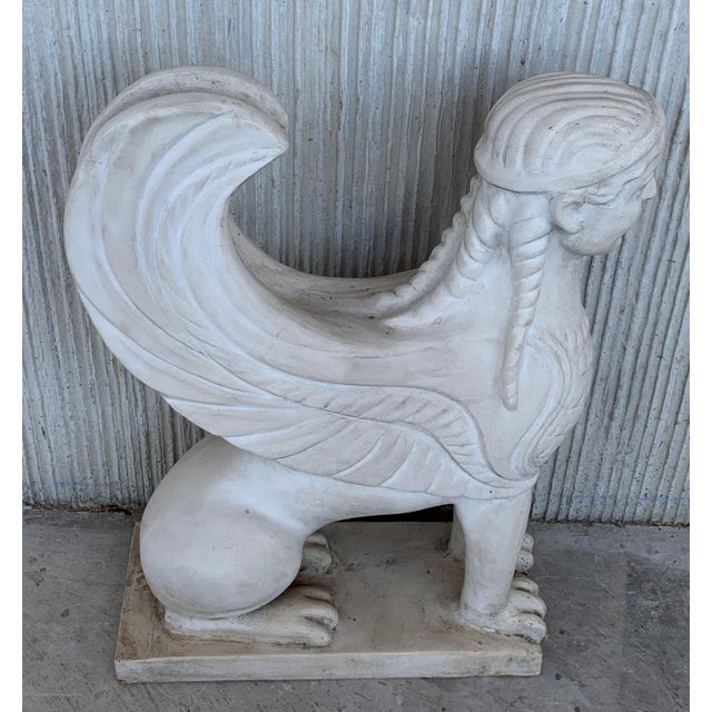 19th Century Rare Greco Roman Sphinx in Terracotta For Sale - Image 4 of 18