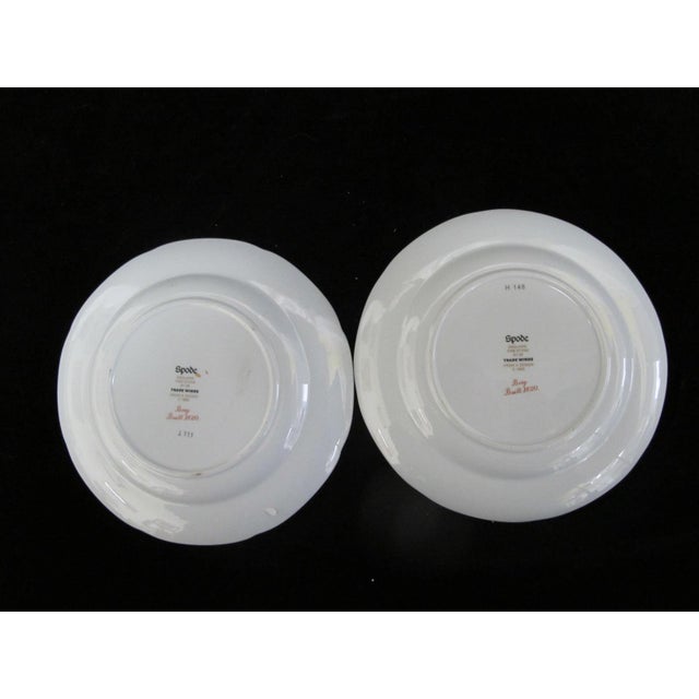 Early 20th Century Spode Copeland England Red Trade Winds Ship Brig 6" Bread Butter Plate Set of 2 For Sale - Image 5 of 5