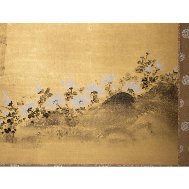 1970s Shōwa Era Japanese Byobu Screen, "Sparrows at Bamboo Forest" For Sale - Image 12 of 18