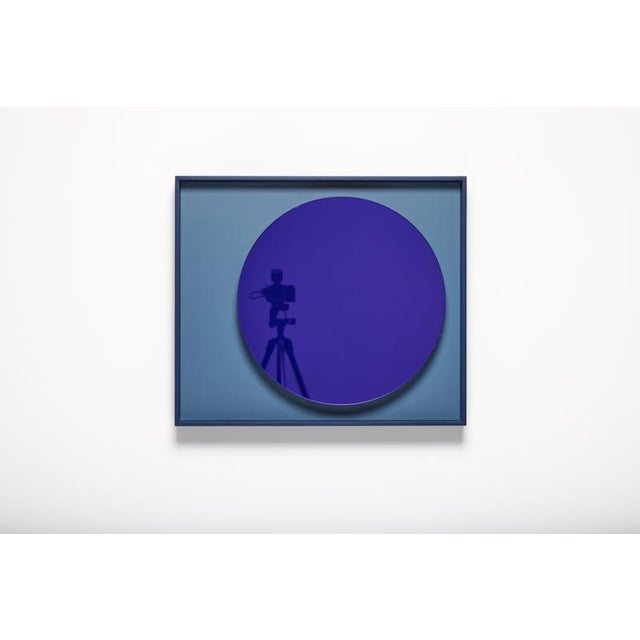 Black Glass and Lacquered Wood Frame Mirror Moon by Reda Amalou Design For Sale - Image 4 of 15