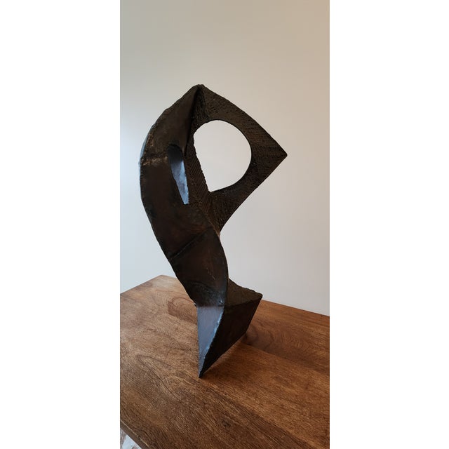 1970s Monumental 27" Mid-Century Brutalist Steel Sculpture by Enrique Miralda For Sale - Image 5 of 15