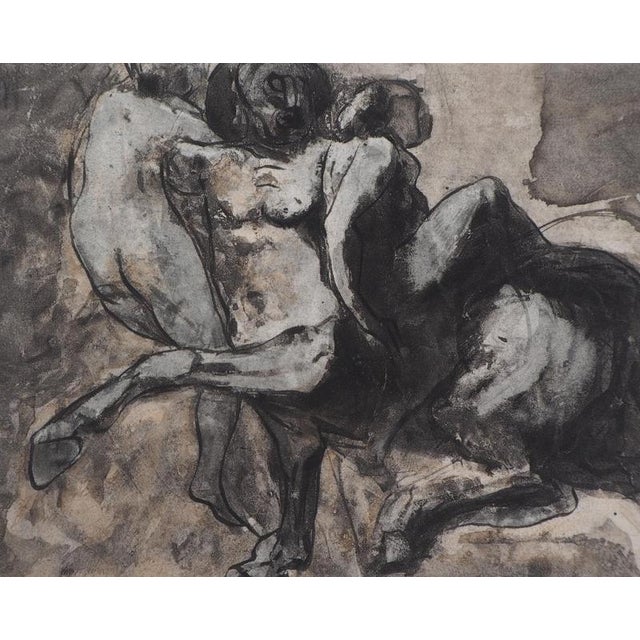 After Auguste Rodin, Nude, Centaur Abducting Two Women, Engraving For Sale - Image 4 of 7