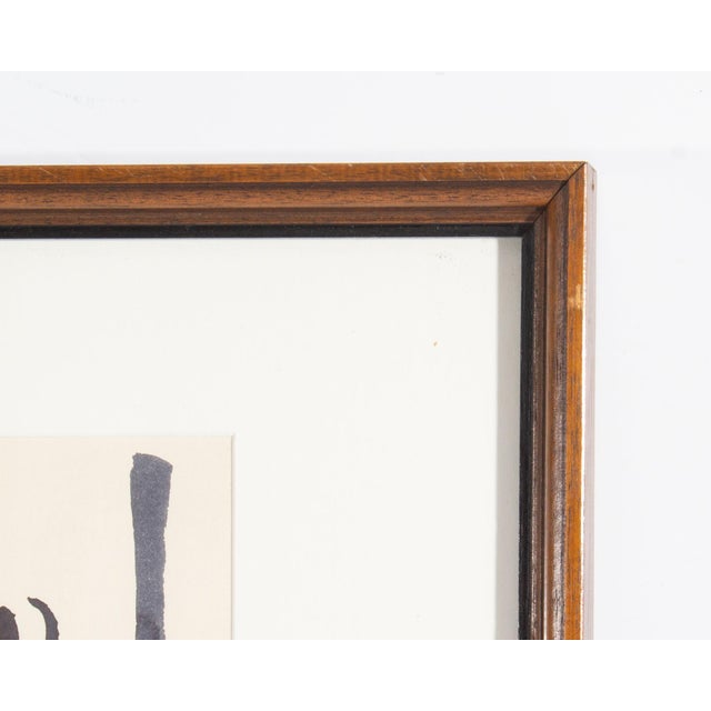 1962 Abstract Ink Painting by Walter Stomps For Sale - Image 4 of 8
