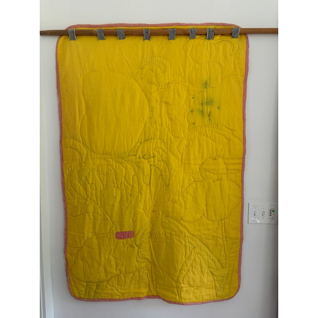 Commissioned in 1975 as a custom work for a child's room, this one-of-a-kind hand-quilted wall hanging is an exceptional...