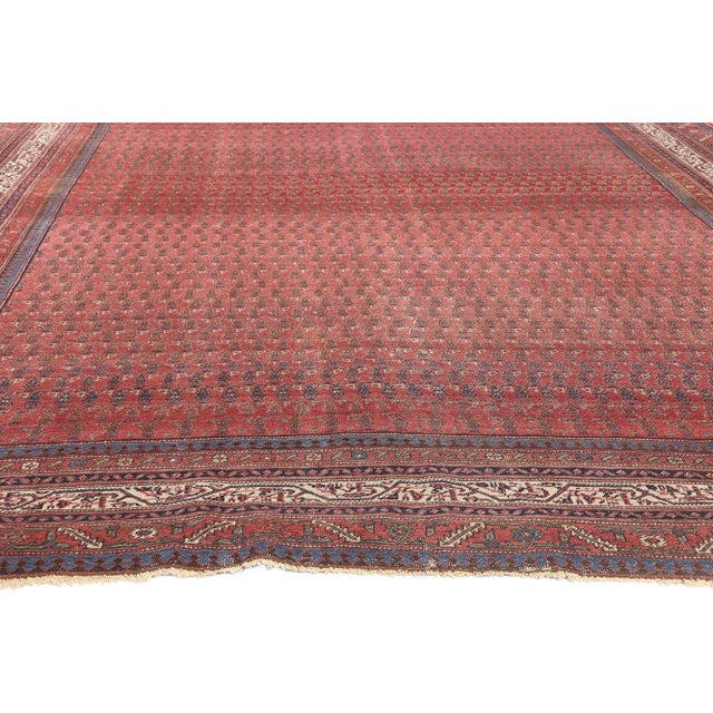 Early 20th Century Extra-Long Antique-Worn Persian Saraband Rug - 07'03 X 19'11 For Sale - Image 4 of 9