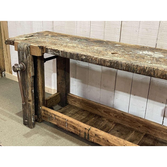 Carpenters Workbench in Oak and Fir, 1930s For Sale - Image 11 of 15