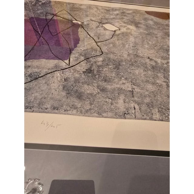 Printmaking Materials 1990s Modernist Signed Limited Edition Lithograph For Sale - Image 7 of 10