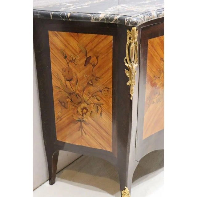 French Superb Pair of Signed 18th C. Jacques Dubois Marble Top Commode For Sale - Image 3 of 16