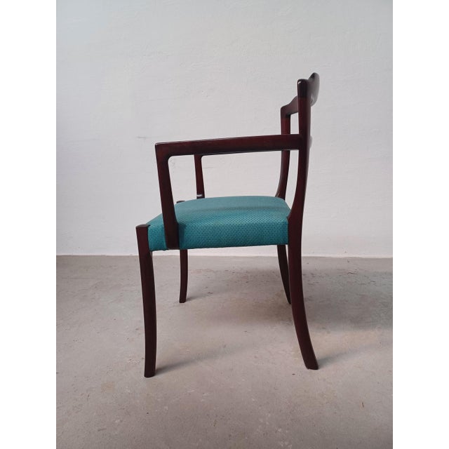 Wood Set of Danish Mahogany Armchairs by Ole Wanscher for A.J. Iversen, Customizable Reupholstery, 1960s For Sale - Image 7 of 14