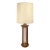 Vintage Mid-Century Walnut Dowel Table Lamp With Linen Drum Shade For Sale