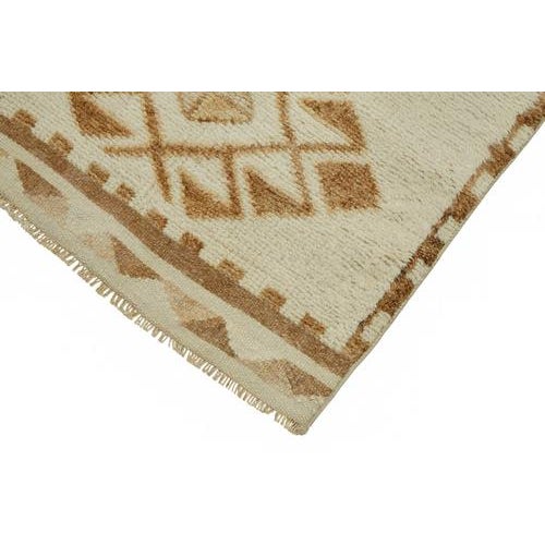 Bohemian Beige Runner Rug For Sale - Image 4 of 7