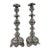 Antique Sterling Silver Baroque Revival Candlesticks With Repoussé - a Pair For Sale