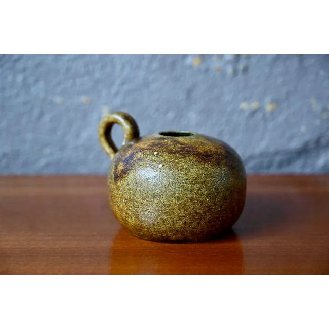 1960s Brutalist Ball Vase with Handle from Accolay, 1960s For Sale - Image 5 of 7
