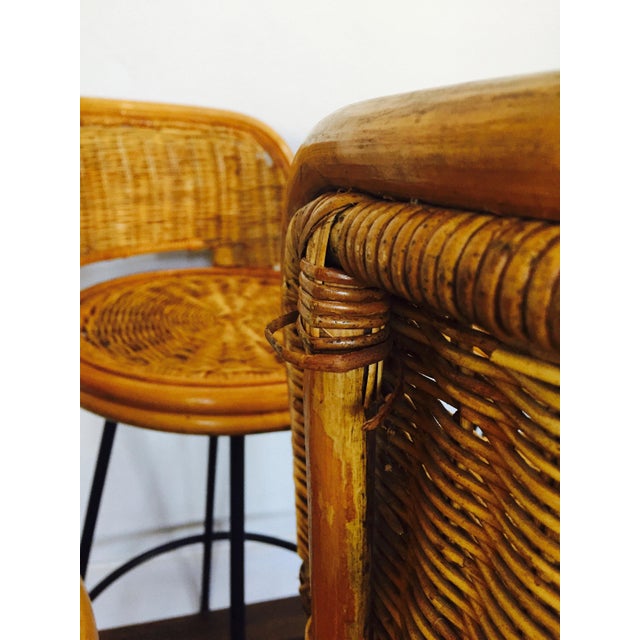 Vintage Rattan & Wrought Iron Bar Stools - Set of 4 | Chairish (640 x 640 Pixel)
