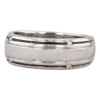 Vera Wang Love Men's Wedding Band Diamond 14k White Gold Size 10 Ring For Sale