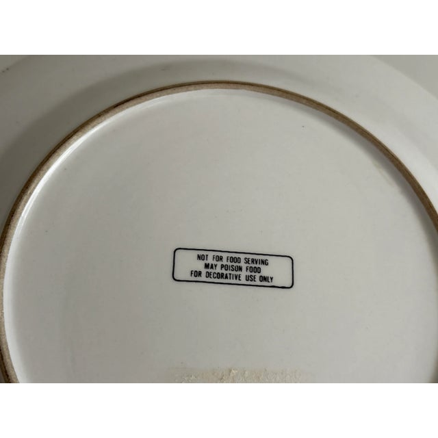 Green Vintage Chinese Porcelain Decorative Plate – Monkeys & Wisteria Design For Sale - Image 8 of 9