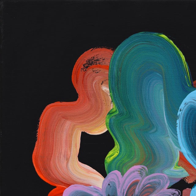 Serious Energy - Colorful Textural Original Contemporary Abstract Acrylic Painting on Canvas by Shiri Phillips For Sale In Los Angeles - Image 6 of 9