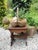 Antique wooden stools made of solid oak in an unusual shape, very decorative. I have freshly oiled the wood.