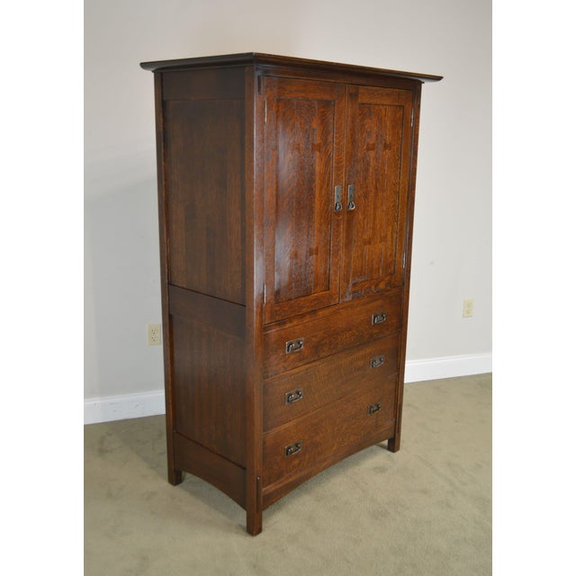 Stickley Mission Collection Oak Gentleman's Armoire Chairish