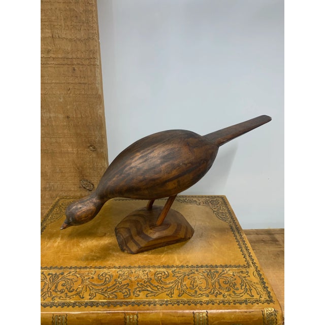 Mid 20th Century Vintage Mid 20th Century Carved Folk Art Bird For Sale - Image 5 of 5