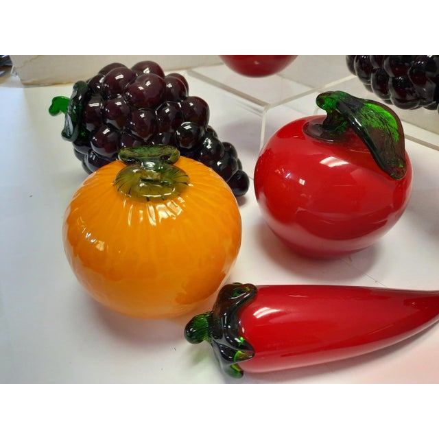 Contemporary Solid Glass Fruits and Vegetables - Set of 8 For Sale In New York - Image 6 of 7