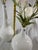 1990s A Beautiful Pair of White Glass Bed Vases For Sale - Image 5 of 8