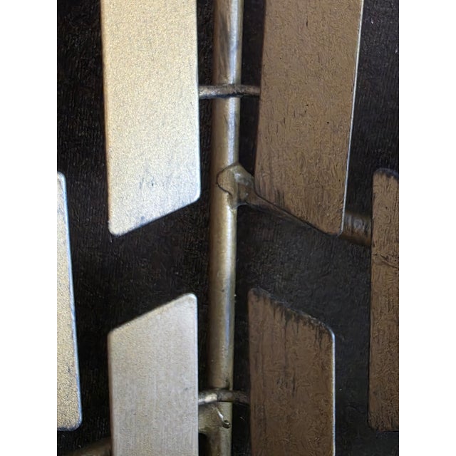 Mid-Century Modern Brutalist Welded Metal Geometric Wall Sculpture For Sale In New York - Image 6 of 9