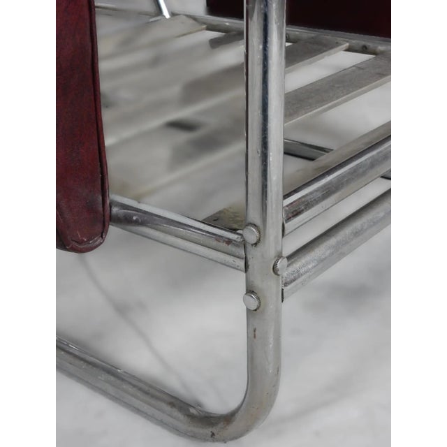Silver Machine age Industrial Nickel Plated Steel Lounge Chairs - A Pair For Sale - Image 8 of 11