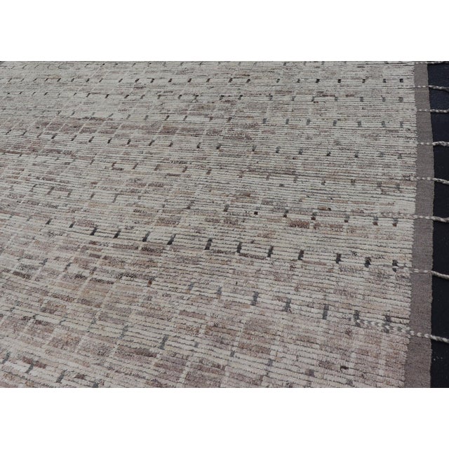 Modern Moroccan Rug With All-Over Design in Muted Tones by Keivan Woven Arts For Sale In Atlanta - Image 6 of 12