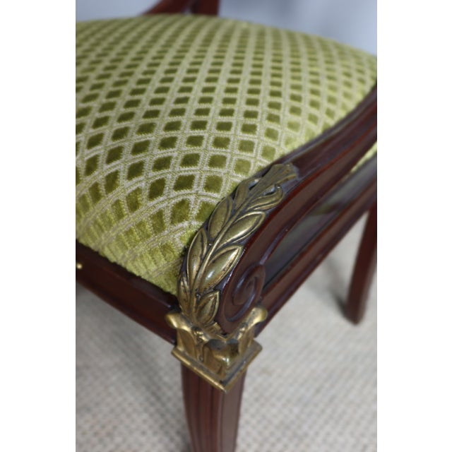 Maroon Set of 19th Century Mahogany Chairs For Sale - Image 8 of 13