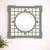 English Geometric Lattice Frame Wall Mirror 23.5"SQ For Sale - Image 3 of 3