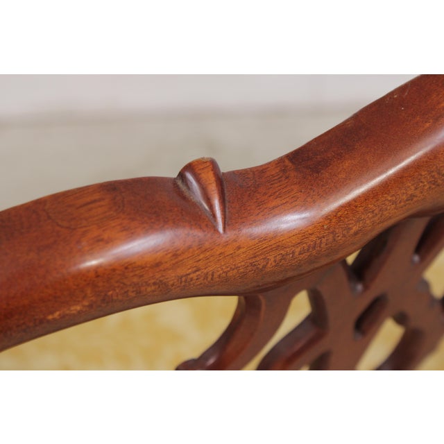 Chippendale Style Mahogany Window Bench For Sale - Image 15 of 18