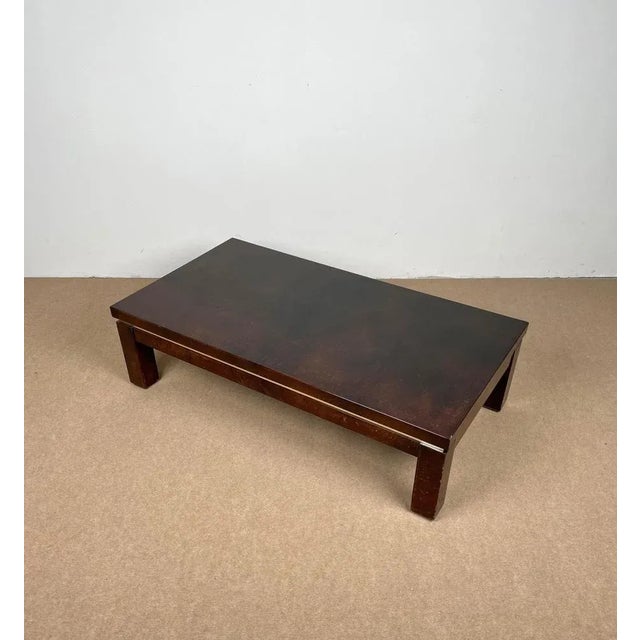 Brown Italian Brown Goatskin Coffee Table by Aldo Tura, 1960s For Sale - Image 8 of 16