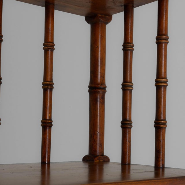 Brown 20th Century French Faux Bamboo Étagère For Sale - Image 8 of 18