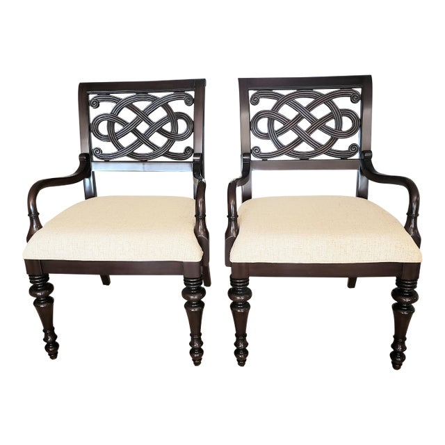 Pair of Tommy Bahama Royal Kahala Molokai Arm Chairs by Lexington Furniture For Sale
