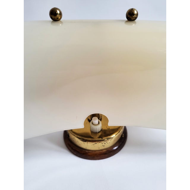 Mid-Century Modern Acrylic and Brass Wall Light, 1950s For Sale - Image 6 of 12